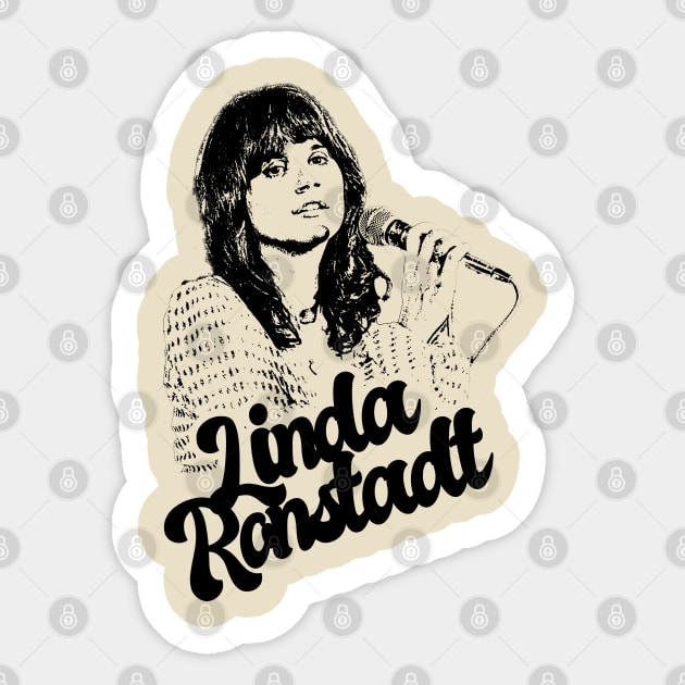 Linda Ronstadt 80s style classic Sticker by Hand And Finger